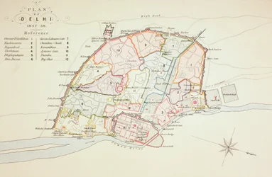 Plan von Delhi, 1883